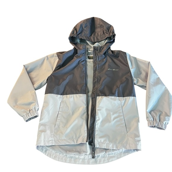Eddie Bauer Girls Plum and Lavender Raincoat Windbreaker Size 8-10 Medium - Picture 1 of 10